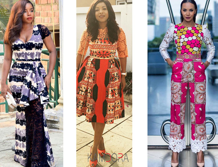 Ankara And Dry Lace Combination Styles Ankara Styles